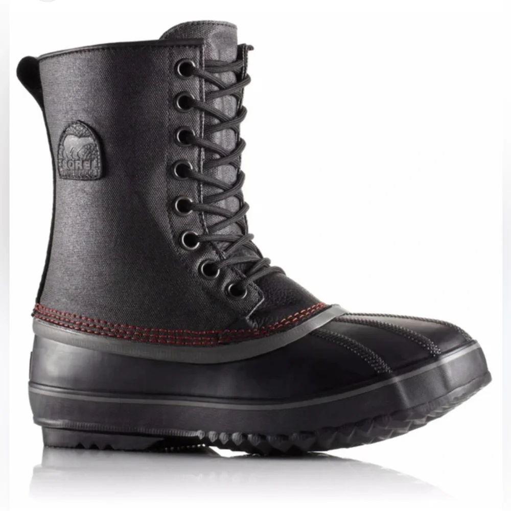 Like New Sorel Men's Black and Red 1964 Premium Boots